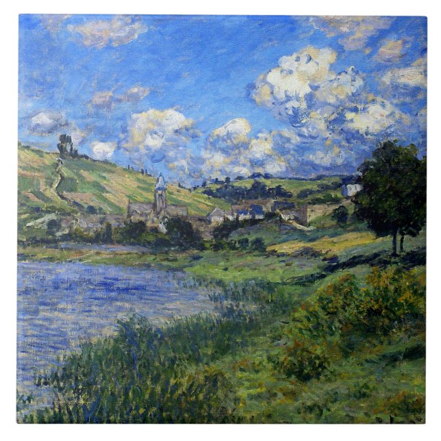 Monet - Vetheuil, Paysage Ceramic Tile (Front)