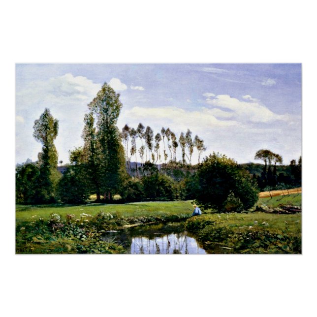 Monet - View at Rouelles Le Havre Poster (Front)