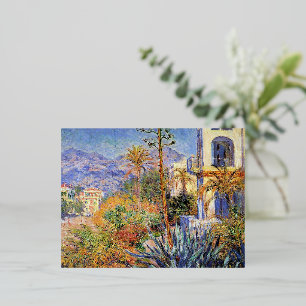 Monet - Villas at Bordighera, Foil Holiday Postcard