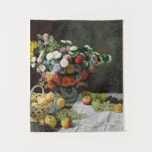 Monet Vintage Still Life with Flowers and Fruit