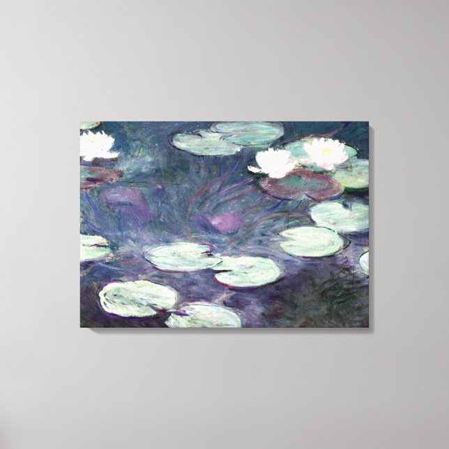 Monet - Water Lilies 1897-1899, fine art Canvas Print (Front)