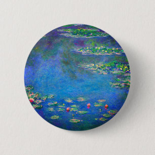 Monet Water Lilies 1906 Button