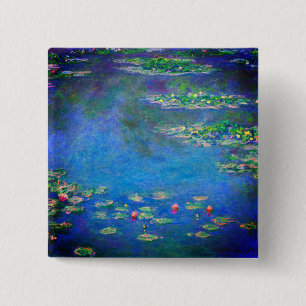 Monet Water Lilies 1906 Button