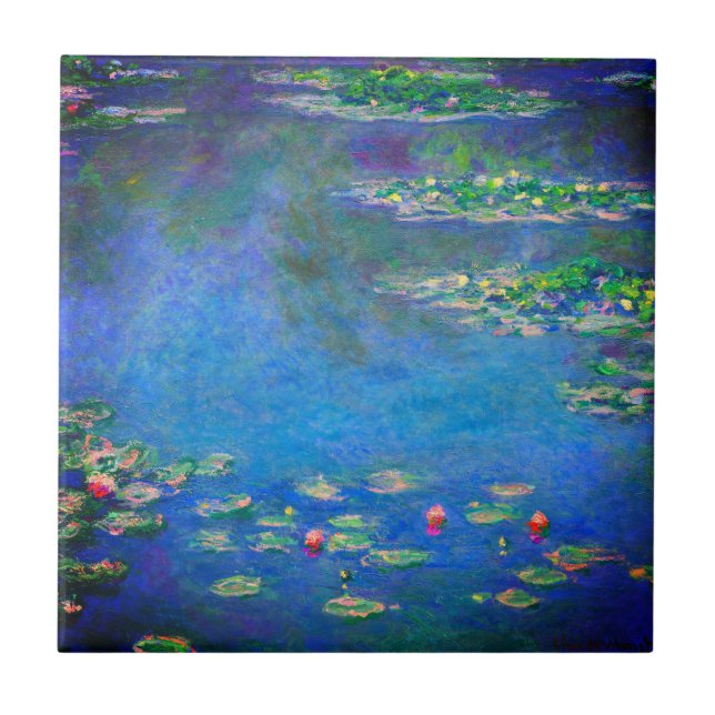 Monet Water Lilies 1906 Ceramic Tile (Front)