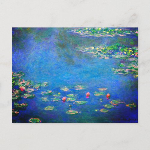 Monet Water Lilies 1906 Postcard