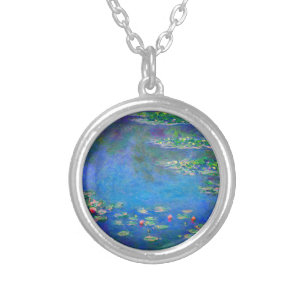 Monet Water Lilies 1906 Silver Plated Necklace