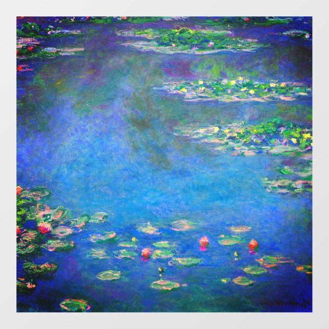 Monet Water Lilies 1906 Window Cling (Sheet)