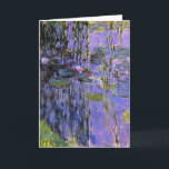 Monet - Water Lilies, 1916-1919, lavender Card<br><div class="desc">Claude Monet's famous painting,  Water Lilies,  lavender,  1916-1919.</div>