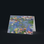 Monet Water Lilies 1916 Greeting Card<br><div class="desc">Monet Water Lilies 1916 greeting card. Oil painting on canvas from 1916. French impressionist Claude Monet remains renowned and beloved for the water lily paintings that he created at his garden pond at Giverny. This specific water lily painting is from 1916 and reveals Monet’s move towards increasing abstraction and more...</div>