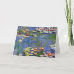 Monet Water Lilies 1916 Greeting Card<br><div class="desc">Monet Water Lilies 1916 greeting card. Oil painting on canvas from 1916. French impressionist Claude Monet remains renowned and beloved for the water lily paintings that he created at his garden pond at Giverny. This specific water lily painting is from 1916 and reveals Monet’s move towards increasing abstraction and more...</div>