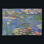 Monet Water Lilies 1916 Kitchen Towel<br><div class="desc">Monet Water Lilies 1916 kitchen towel. Oil painting on canvas from 1916. French impressionist Claude Monet remains renowned and beloved for the water lily paintings that he created at his garden pond at Giverny. This specific water lily painting is from 1916 and reveals Monet’s move towards increasing abstraction and more...</div>
