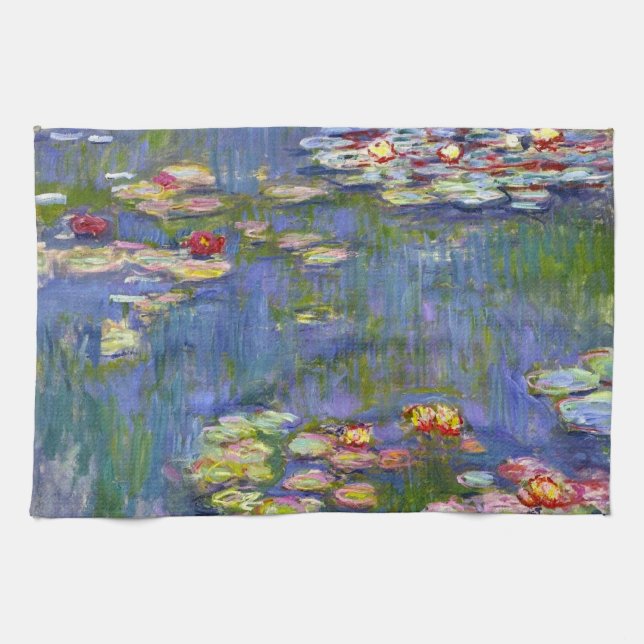 Monet Water Lilies 1916 Kitchen Towel (Horizontal)