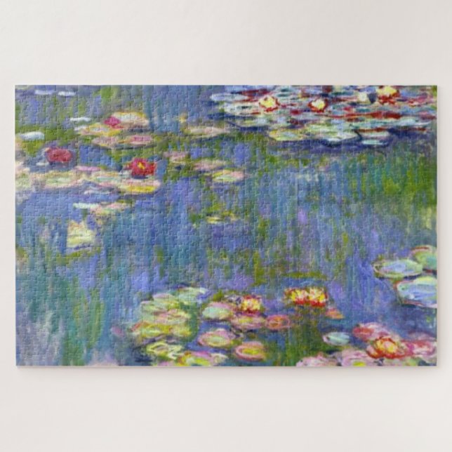 Monet Water Lilies 1916 Oil painting Jigsaw Puzzle (Horizontal)