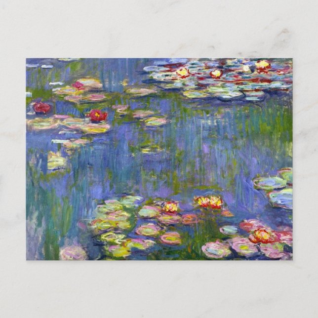 Monet Water Lilies 1916 Postcard (Front)