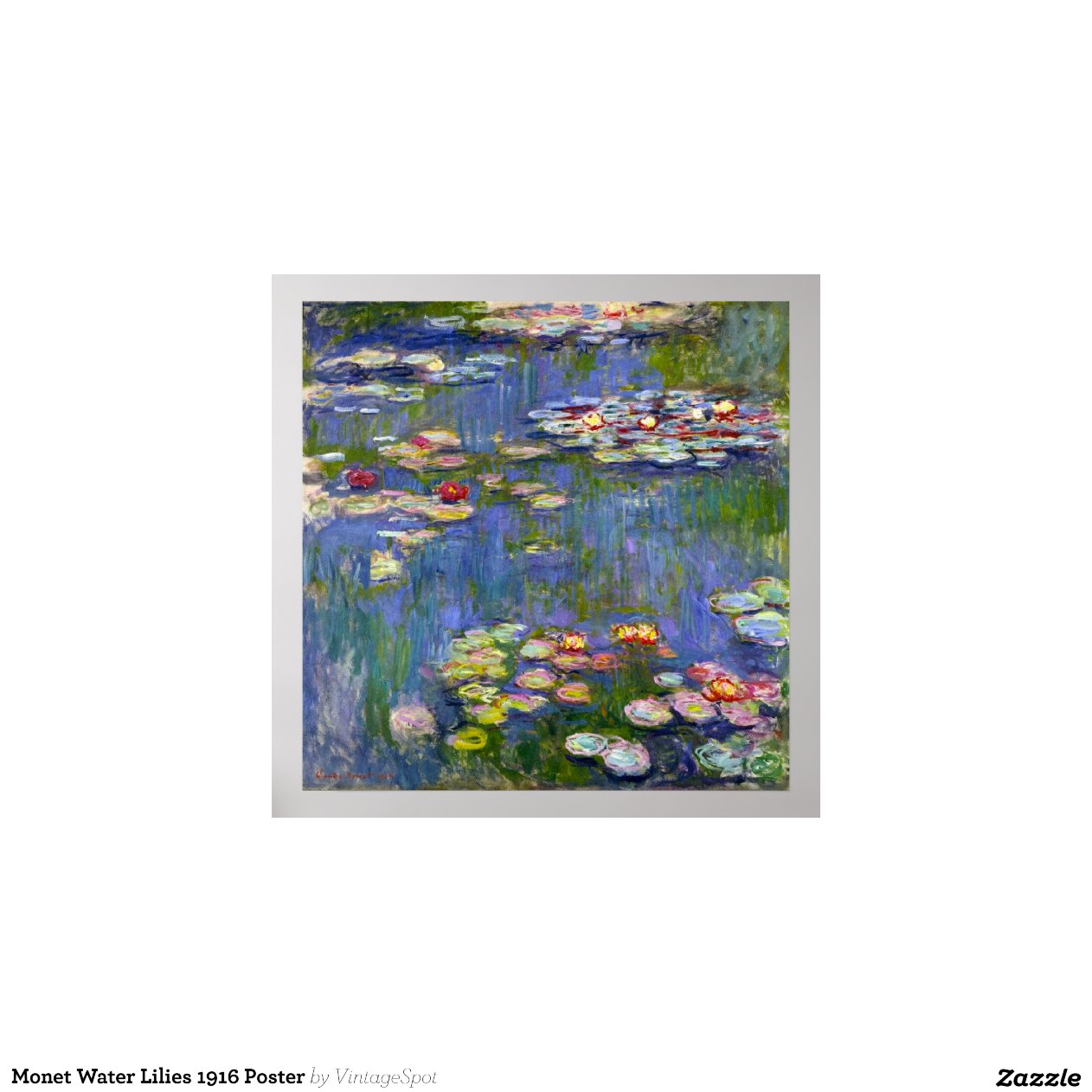 Monet Water Lilies 1916 Poster | Zazzle