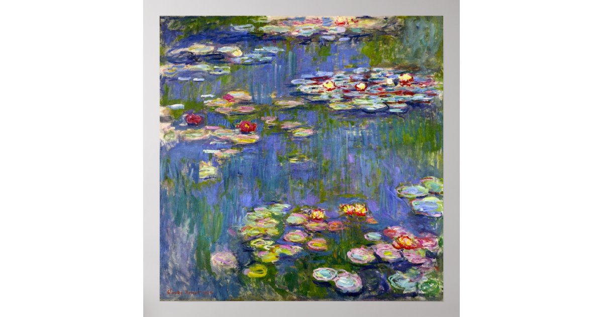 Monet Water Lilies 1916 Poster | Zazzle