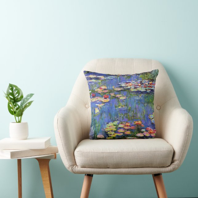 Monet - Water Lilies, 1916, Throw Pillow (Chair)