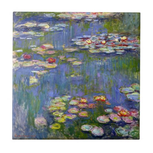 Monet Water Lilies 1916 Tile