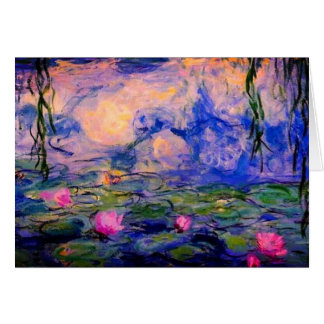 Monet water lilies 1919 art card