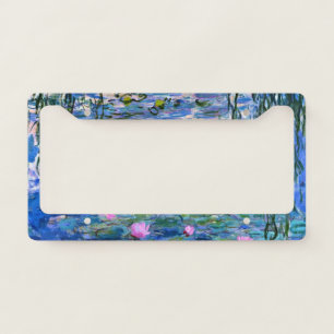 Monet - Water Lilies 1919 artwork License Plate Frame