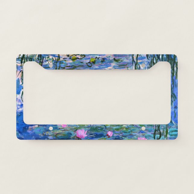 Monet - Water Lilies 1919 artwork License Plate Frame (Front)