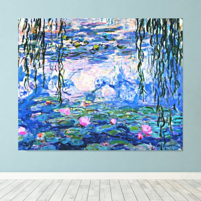 Monet - Water Lilies, 1919, Canvas Print (Insitu(Wood Floor))