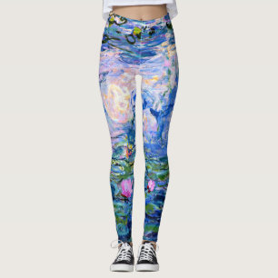 Monet: Water Lilies 1919, famous painting, Leggings