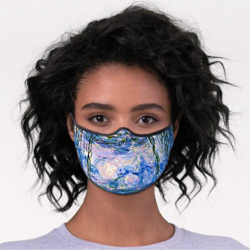 Monet _ Water Lilies 1919 famous painting Premium Face Mask