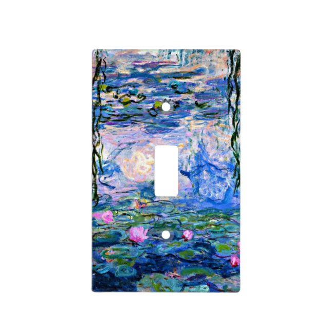 Monet - Water Lilies, 1919, pink Light Switch Cover (Front)
