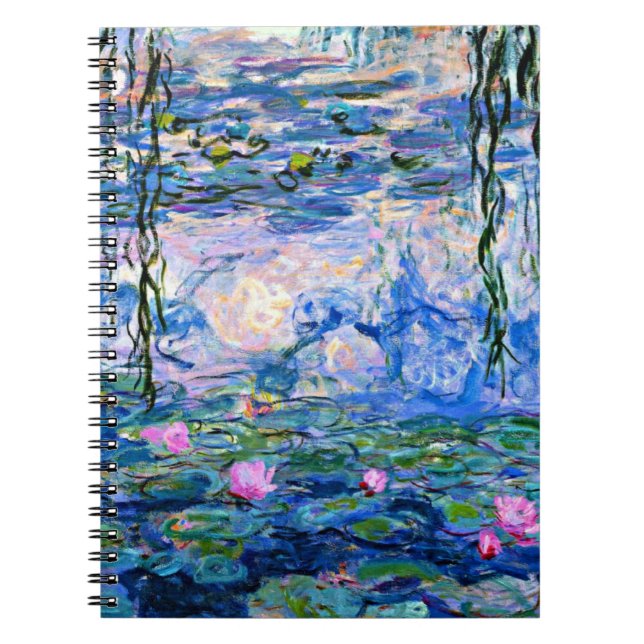 Monet - Water Lilies, 1919, pink, Notebook (Front)