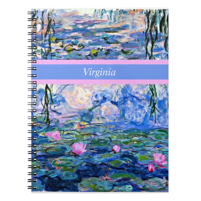 Monet - Water Lilies 1919 template Notebook (Front)