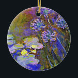 Monet - Water Lilies and Agapanthus Ceramic Ornament<br><div class="desc">Claude Monet's famous painting,  Water Lilies and Agapanthus.</div>