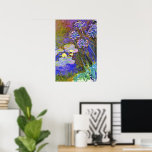 Monet - Water Lilies and Agapanthus Poster<br><div class="desc">Claude Monet's floral painting,  Water Lilies and Agapanthus.</div>