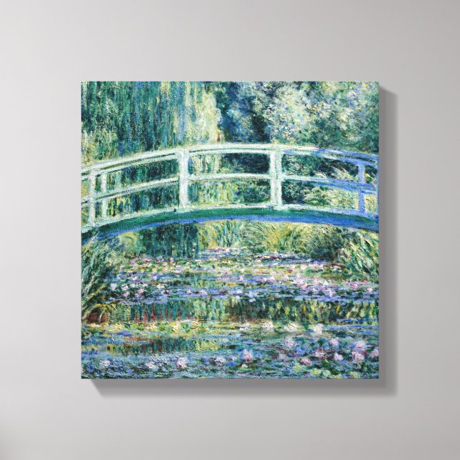 Monet - Water Lilies and Japanese Bridge Canvas Print (Front)