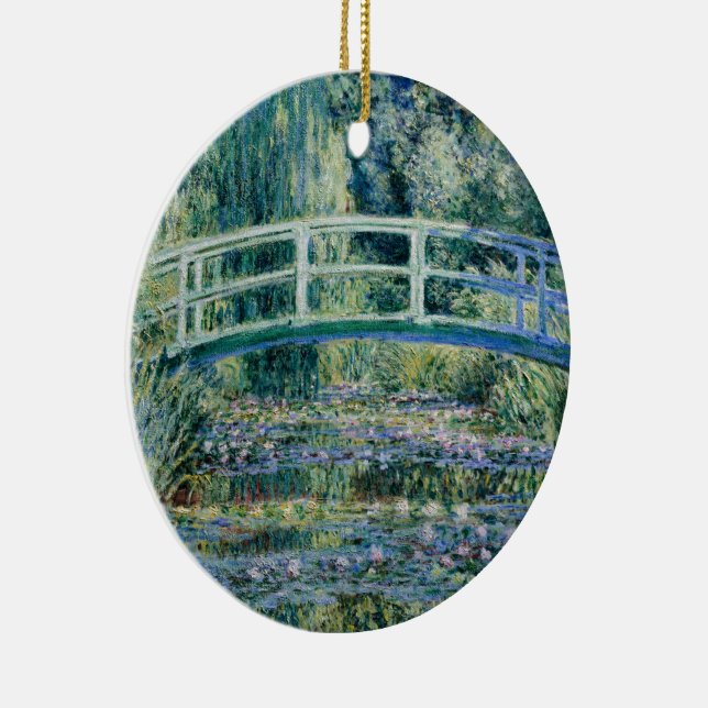 Monet - Water Lilies and Japanese Bridge  Ceramic Ornament (Right)