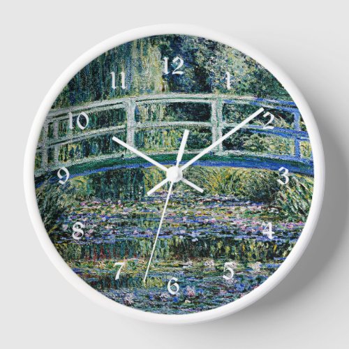 Monet _ Water Lilies and Japanese Bridge Clock