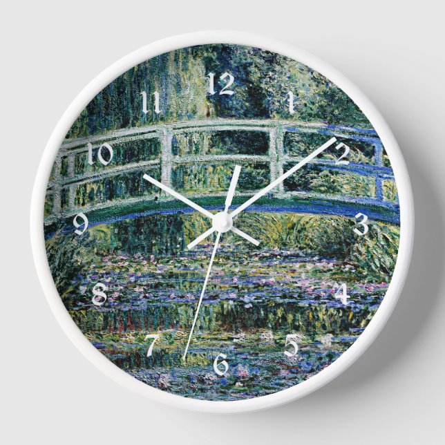 Monet - Water Lilies and Japanese Bridge Clock (Front)