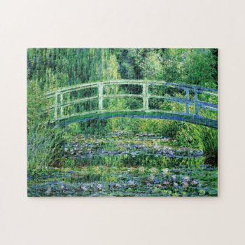 Monet Water Lilies And Japanese Bridge Fine Art Jigsaw Puzzle by monet_paintings at Zazzle