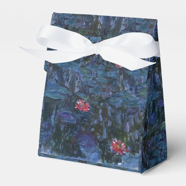 Monet Water Lilies and Reflections of a Willow Favor Boxes (Front Side)