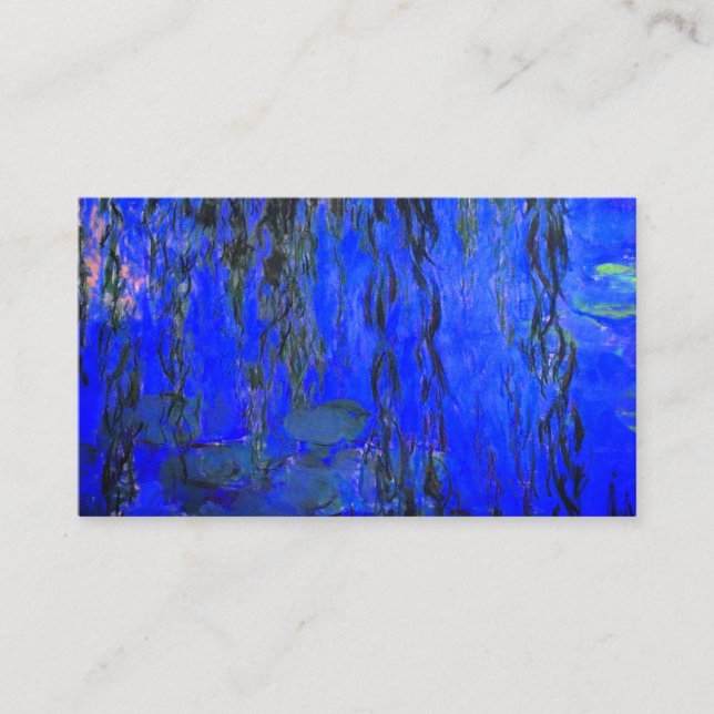 Monet Water Lilies and Weeping Willow Branches Enclosure Card (Front)