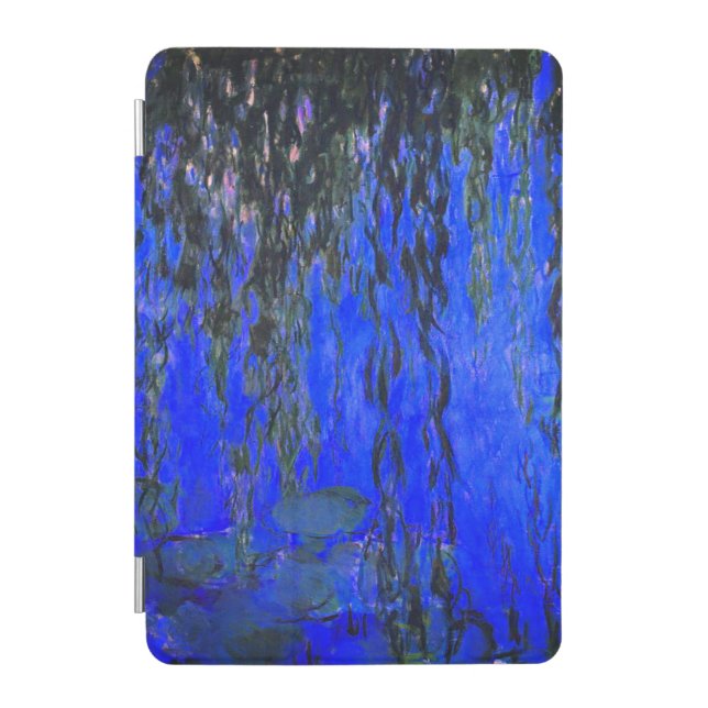 Monet Water Lilies and Weeping Willow Branches iPad Mini Cover (Front)