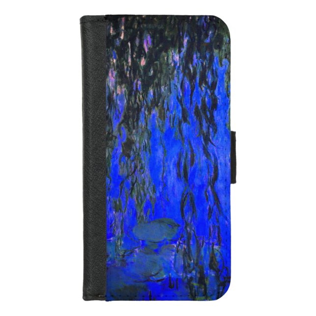 Monet Water Lilies and Weeping Willow Branches iPhone Wallet Case (Front)