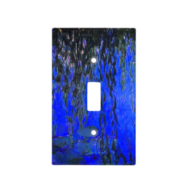 Monet Water Lilies and Weeping Willow Branches Light Switch Cover (Front)