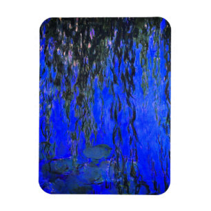 Monet Water Lilies and Weeping Willow Branches Magnet