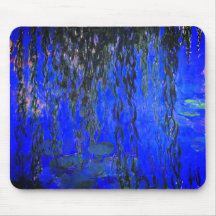 Monet Water Lilies and Weeping Willow Branches
