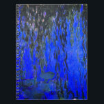 Monet Water Lilies and Weeping Willow Branches Notebook<br><div class="desc">Notebook featuring Claude Monet’s oil painting Water Lilies and Weeping Willow Branches (1919). Water lilies drifting in a beautiful blue pond underneath a weeping willow. A great gift for fans of impressionism and French art.</div>
