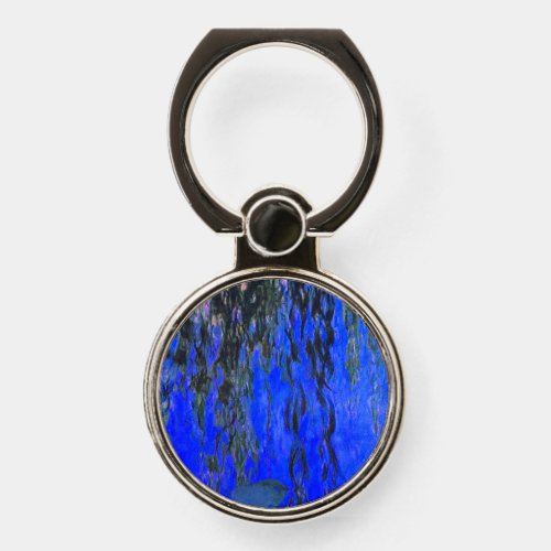 Monet Water Lilies and Weeping Willow Branches Phone Ring Stand