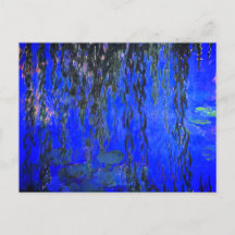 Monet Water Lilies and Weeping Willow Branches