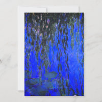 Monet Water Lilies and Weeping Willow Branches