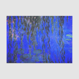 Monet Water Lilies and Weeping Willow Branches Tissue Paper